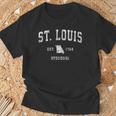 St Louis Missouri Mo ヴィンテージ アスレチック スポーツデザイン Tシャツ 高齢者への贈り物