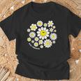 Stay Positive キュート スマイルフェイス 花 ハッピーフェイス 花 女の子 Tシャツ 高齢者への贈り物