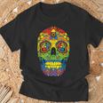 Sugarkull Lgbt Gay Pride Rainbow Flag Day Of The Dead Tシャツ 高齢者への贈り物