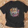 Tiger Dj テクノ アートワーク Edmミュージックヘッドフォン ビートメーカー Tシャツ 高齢者への贈り物