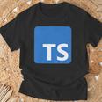 Typescript プログラミングロゴ Tsロゴ プログラマーへのギフトに Tシャツ 高齢者への贈り物