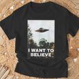 Ufoシャツ I Want To Believe Alien Ufotシャツ Tシャツ 高齢者への贈り物