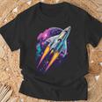 Universe Rockettart Cosmoshuttle Flight Galaxypace T-Shirt Geschenke für alte Männer