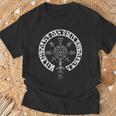 Vegvisir バイキング ルーン文字サークルバイキング Tシャツ 高齢者への贈り物