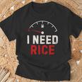 Vintage I Need Rice Lover レトロ 米 食べ物 好き Tシャツ 高齢者への贈り物