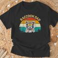 Vintage Retro Wild Animalummerunglass Common Raccoon Dad Tシャツ 高齢者への贈り物