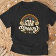 Vintagetay A Groovy 60S 70S Peace Positive Mind ヒッピー Tシャツ 高齢者への贈り物