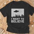 I Want To Believe I Aliens Ufo エリア 51 Roswell Tシャツ 高齢者への贈り物