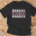 Warning Logistics Manager Tシャツ 高齢者への贈り物