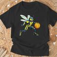 Wasp バスケットボール選手バスケットボール スズメバチ Tシャツ 高齢者への贈り物