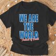 We Are The World ウィーアー ザ ワールド【英語 文字】80S パロディ メッセージ 面白い デザイン Tシャツ 高齢者への贈り物
