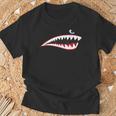 Ww2 ノーズアート第二次世界大戦退役機シャークノーズアート Tシャツ 高齢者への贈り物