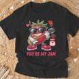 You're My Jam ファニーストロベリー ギターを弾く スイートハートジャム Tシャツ 高齢者への贈り物