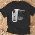 「Euphoria」吹奏楽のためのユーフォニアムユーモア 面白いユーフォニアム Tシャツ 高齢者への贈り物