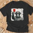 「シンパンジー」審判 シンパン チンパンジー レッドカード 猿 サル スポーツ サッカー 日本語 カタカナ かっこいい Tシャツ 高齢者への贈り物