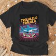 おもしろイタリアンゲーマー ミーム トララレロ トラララ 8ビット シャーク キッズ Tシャツ 高齢者への贈り物
