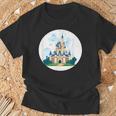 お城ファンのための花火のある素晴らしい魔法の王国 Tシャツ 高齢者への贈り物
