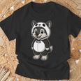 かわいいオオカミのパンダコスチューム ガールズ キッズ オオカミ愛好家 長袖tシャツ Tシャツ 高齢者への贈り物
