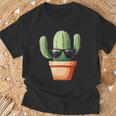 かわいいサボテン 鉢植え サボテン Tシャツ 高齢者への贈り物