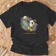 かわいいバレーボール・パンダ Tシャツ 高齢者への贈り物