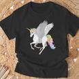 かわいいペガコーン フライングホース レインボー ユニコーン ペガサス Tシャツ 高齢者への贈り物
