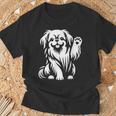 かわいいペキニーズ ハート足犬グラフィック デザイン Tシャツ 高齢者への贈り物