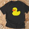 かわいいラバーダックイエローグラフィックかわいいラバーダック Tシャツ 高齢者への贈り物