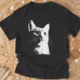 かわいい猫のポートレートデザイン。 Tシャツ 高齢者への贈り物
