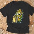 とうもろこしとポップコーンのキャラクター Tシャツ 高齢者への贈り物