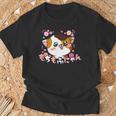 ねこ ユニークイラスト オリジナルキャラクター もちもふにゃん【Mochimofunyan】 Tシャツ 高齢者への贈り物