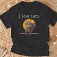 ねこだいすき 猫 キジトラ猫 かわいい Cat Tシャツ 高齢者への贈り物