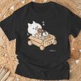 ねこぺん日和 こうきゅうなくるま ダークカラー Tシャツ 高齢者への贈り物