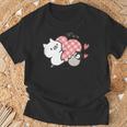 ねこぺん日和 ハート Tシャツ 高齢者への贈り物