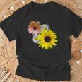 ひまわり ガーベラ 花 デイジー ガーベラ 花 デイジー 花柄 Tシャツ 高齢者への贈り物