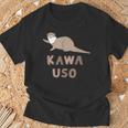 ゆるカワウソさん Otters オッターズ はろー”【No27】コツメカワウソ グッズ かわいい イラスト Tシャツ 高齢者への贈り物