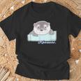 ゆるカワウソさん あそぶ？【 No2 】コツメカワウソ Tシャツ 高齢者への贈り物