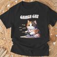 わがままゲーマー猫 ゲーム好き かわいい おもしろ マンガ アニメ オタク Tシャツ 高齢者への贈り物