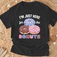 アイム・ジャスト・ヒア・フォー・ザ・ドーナツ・ファニー・ドーナツ・ラヴァー・ドーナツ Tシャツ 高齢者への贈り物
