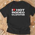 アイ・ラブ・ホット・ロデオ・クラウンズ・ファニー・ウェスタン・ロデオ・カウガール Tシャツ 高齢者への贈り物