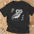 アテナのフクロウ ギリシャ神話 古代ギリシャ Tシャツ 高齢者への贈り物