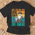 アニメラーメンとゲームが大好きな少年 カワイイゲーマー Tシャツ 高齢者への贈り物