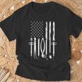 アメリカの旗 歯科技工士 道具 歯医者 アイテム 歯 Tシャツ 高齢者への贈り物
