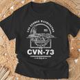 アメリカ海軍航空母艦 Cvn-73 ジョージ・ワシントン Uss George Washington Tシャツ 高齢者への贈り物