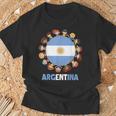 アルゼンチン国旗 ヒスパニック文化遺産月間 アルゼンチン キッズ Tシャツ 高齢者への贈り物