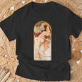アルフォンス・マリア・ミュシャの季節 夏 Tシャツ 高齢者への贈り物