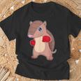 アルマジロ ボクサー ボクシンググローブ ボクシング Tシャツ 高齢者への贈り物