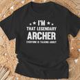 アーチャー 個人名 I'm That Legendary Archer Tシャツ 高齢者への贈り物