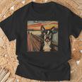 アート、面白いボストン テリア Tシャツ 高齢者への贈り物