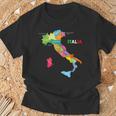 イタリア地図ブーツ 国旗 イタリア Tシャツ 高齢者への贈り物