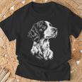 イングリッシュセッター 犬 モチーフ ペット イラスト イングリッシュセッター Tシャツ 高齢者への贈り物